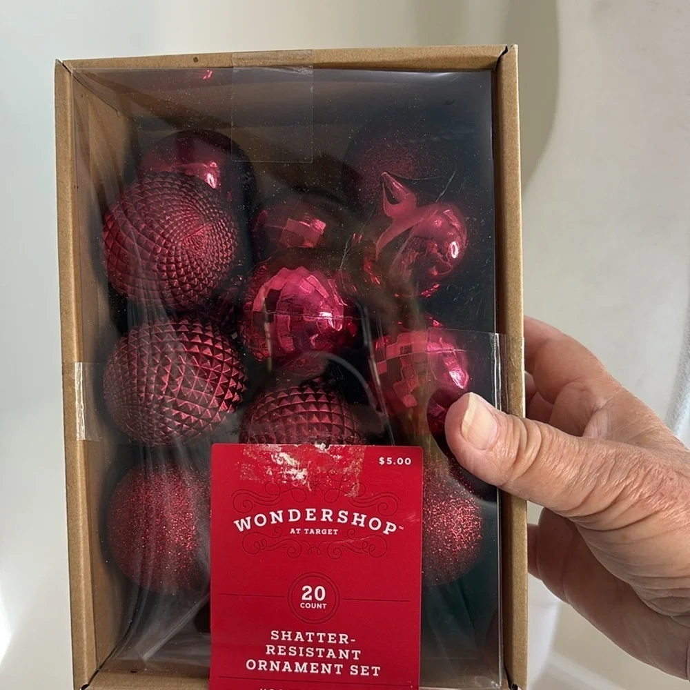 Tree Corner Shelf & Wondershop Shatter Resistant 20 ct Ornament Set
